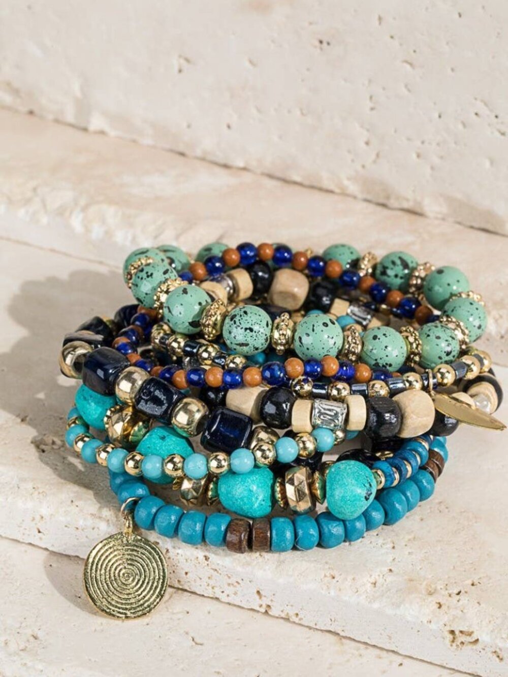 Mixed Bead Turquoise Bracelet Set